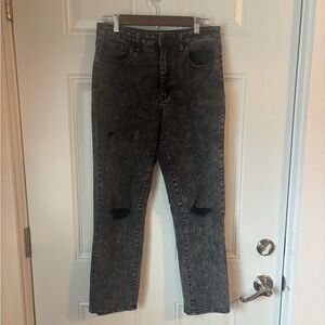 KanCan Women's Black Distressed Ankle Jeans